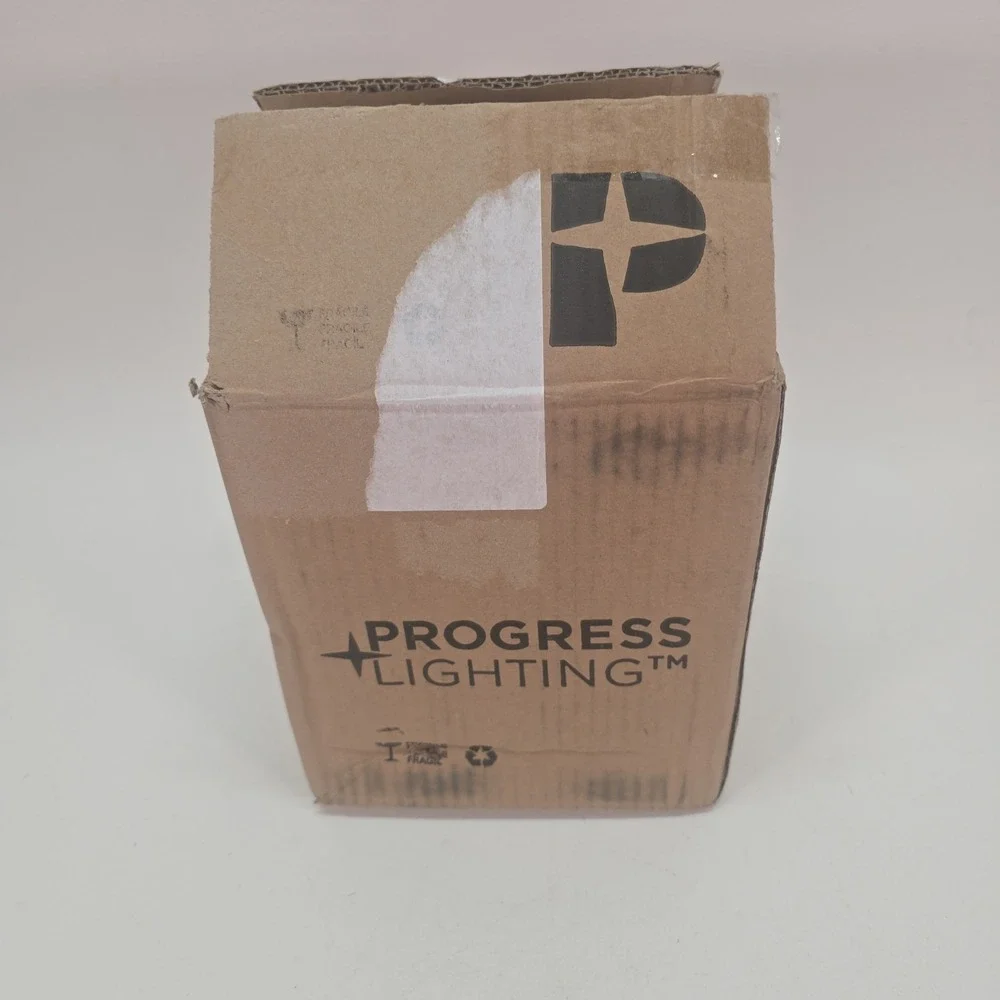 Progress Lighting P3605-30 White 1-Light Flush Mount with White Glass
